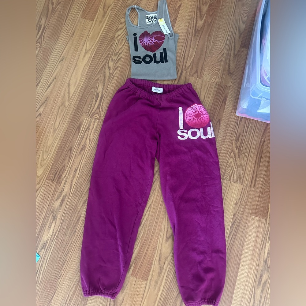 SOUL CYCLE SWEATPANTS AND TANK NEW WITH TAGS
